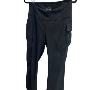 NICOLE MILLER SPORT black yoga gym pants Women L
